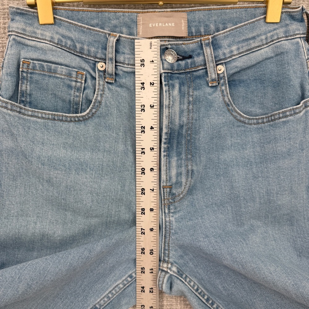 Everlane High Waist Straight Leg Jeans Light Wash Denim Women Size 28 - Picture 6 of 10